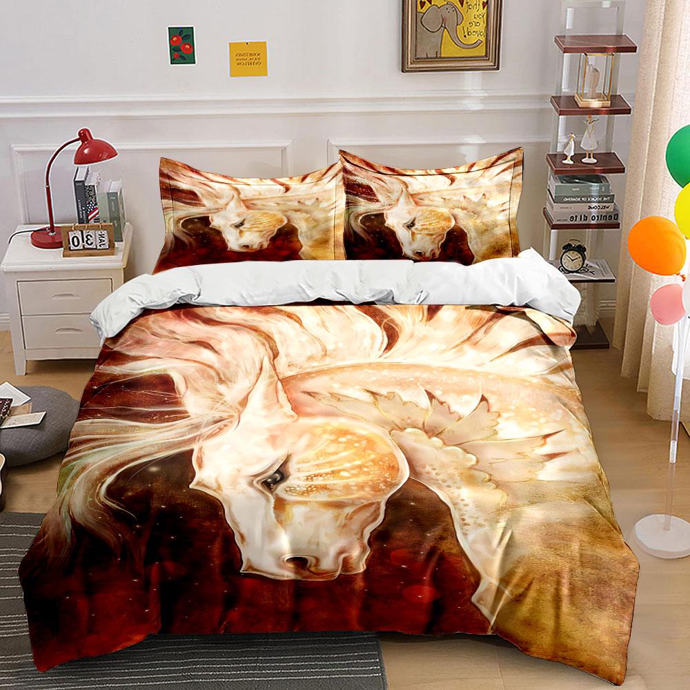 Golden horse with feathers. Bedding sets Duvet cover sets Duvet covers Pillowcases(1 * Duvet Cover 2 * Pillowcases, without duvet insert) 135x200cm
Golden horse with feathers. Bedding sets Duvet cover sets Duvet covers Pillowcases(1 * Duvet Cover 2 * Pillowcases, without duvet insert) 135x200cm