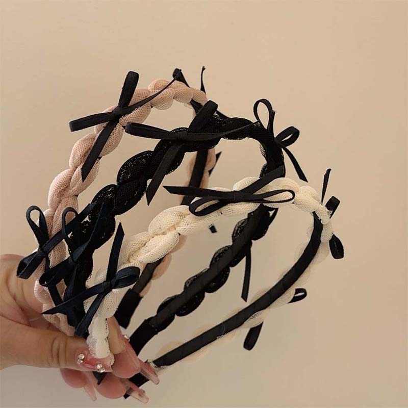 Korean Black Ribbon Bow Bezel Headbands for Women Girls Sweet Thin Edge Lace Mesh Hair Bands Hairband Hair Accessories
Korean Black Ribbon Bow Bezel Headbands for Women Girls Sweet Thin Edge Lace Mesh Hair Bands Hairband Hair Accessories