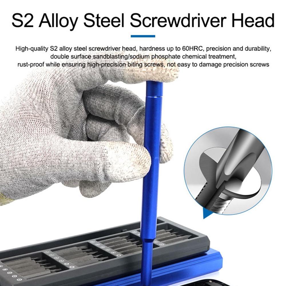 SS-5118 25-in-1 High Performance Screwdriver Set with Groove Magnetic Storage Organizer Mobile Phone Screen Replace Repair Tools Type A
SS-5118 25-in-1 High Performance Screwdriver Set with Groove Magnetic Storage Organizer Mobile Phone Screen Replace Repair Tools Type A