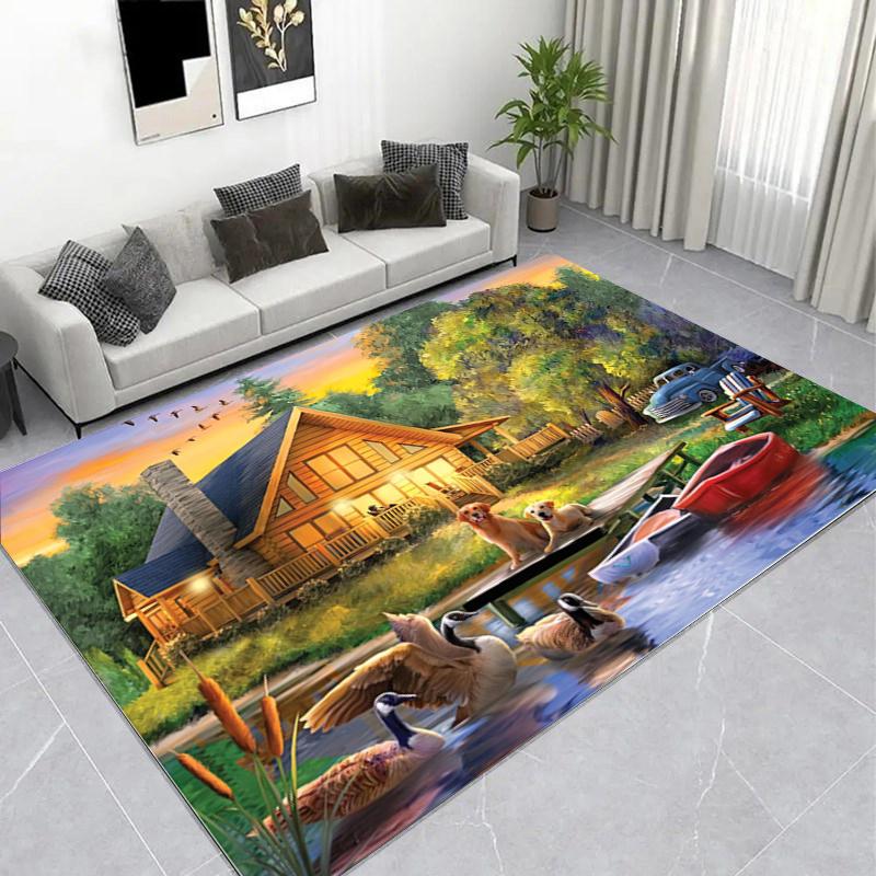 Lakeside Cabin Duck Nature Scene Printed Area Rug, Non-Slip Living Room Floor Mat Home Decor 40x60cm( 15x23in )
Lakeside Cabin Duck Nature Scene Printed Area Rug, Non-Slip Living Room Floor Mat Home Decor 40x60cm( 15x23in )