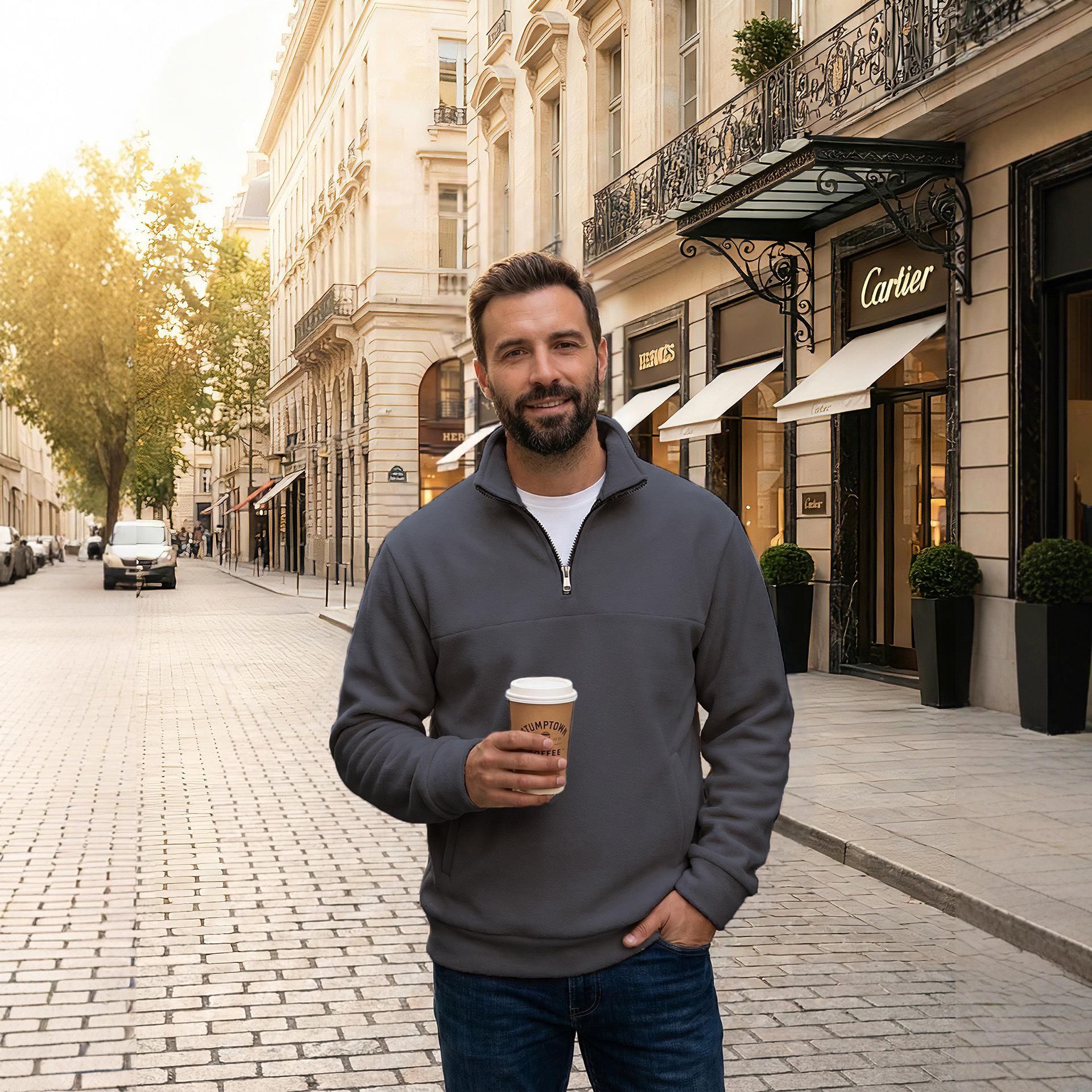 2025 Men s Half-Zip Patchwork Casual Fleece Hoodie - Solid Color Long Sleeve with Pocket M сірий колір
2025 Men s Half-Zip Patchwork Casual Fleece Hoodie - Solid Color Long Sleeve with Pocket M сірий колір