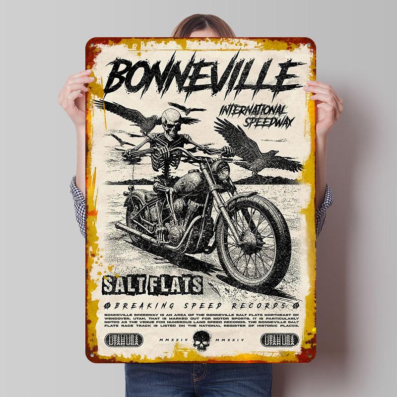 Bonneville Salt Flats Speedway Skull Rider Poster Customized Wall Art Vintage Metal Signs Retro Tin Plaque for Man Cave Decor 20x30cm(7.8x11.8inch)
Bonneville Salt Flats Speedway Skull Rider Poster Customized Wall Art Vintage Metal Signs Retro Tin Plaque for Man Cave Decor 20x30cm(7.8x11.8inch)