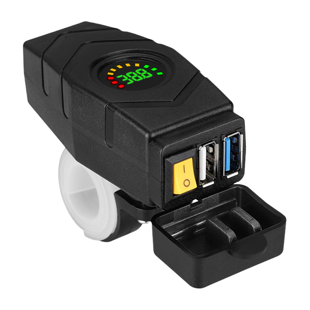 28 Вт QC3.0 USB зарядное устройство для мотоцикла скутера цветной светодиодный вольтметр двойной USB черный Handlebar красный
28 Вт QC3.0 USB зарядное устройство для мотоцикла скутера цветной светодиодный вольтметр двойной USB черный Handlebar красный