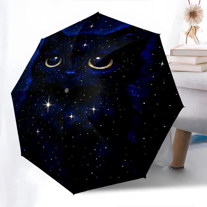 1pc Starry Night Cat Automatic Folding Umbrella: Portable 3-Fold Design with Iron Frame, Perfect for Outdoor Use, Festive Gifts, Travelers, Daily Use,
1pc Starry Night Cat Automatic Folding Umbrella: Portable 3-Fold Design with Iron Frame, Perfect for Outdoor Use, Festive Gifts, Travelers, Daily Use,
