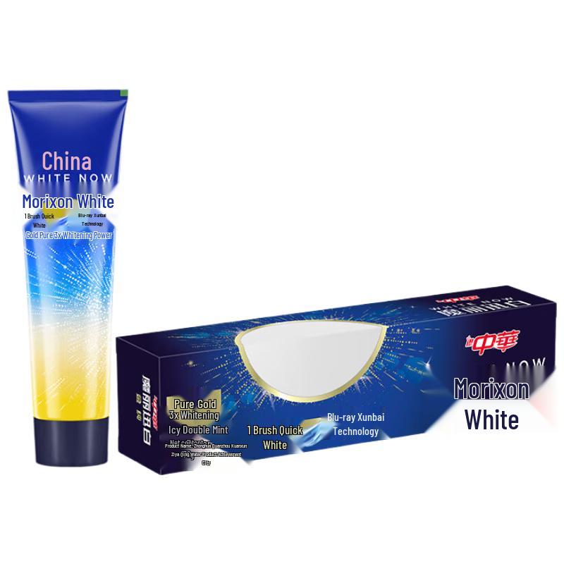 China Mint Golden Pure Rapid White Toothpaste 170g
China Mint Golden Pure Rapid White Toothpaste 170g