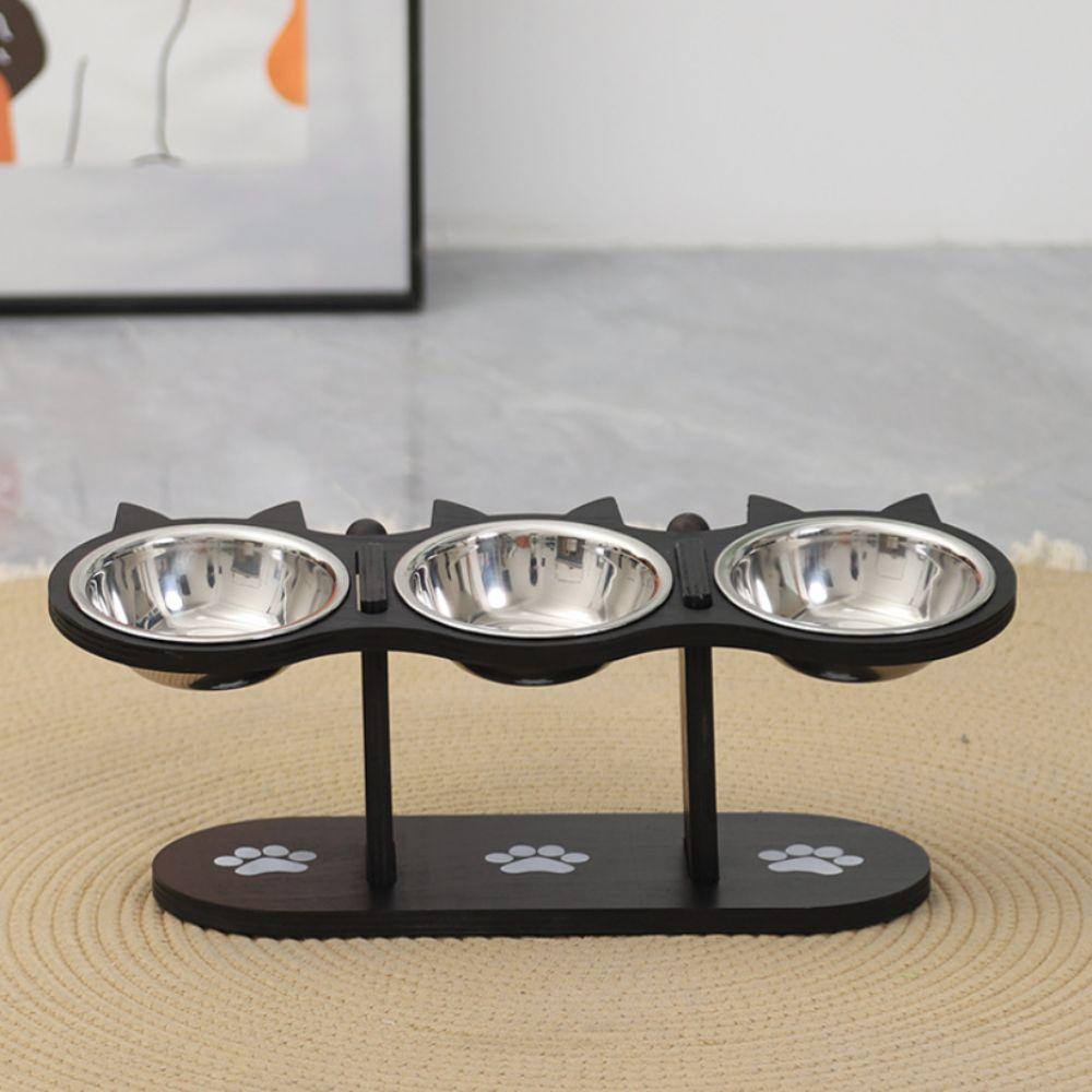Wooden Rack Elevated Cat Dog Bowl 3 in 1 Pet Water Bowl Cute Pet Food Feeder Pet Treats чёрный
Wooden Rack Elevated Cat Dog Bowl 3 in 1 Pet Water Bowl Cute Pet Food Feeder Pet Treats чёрный