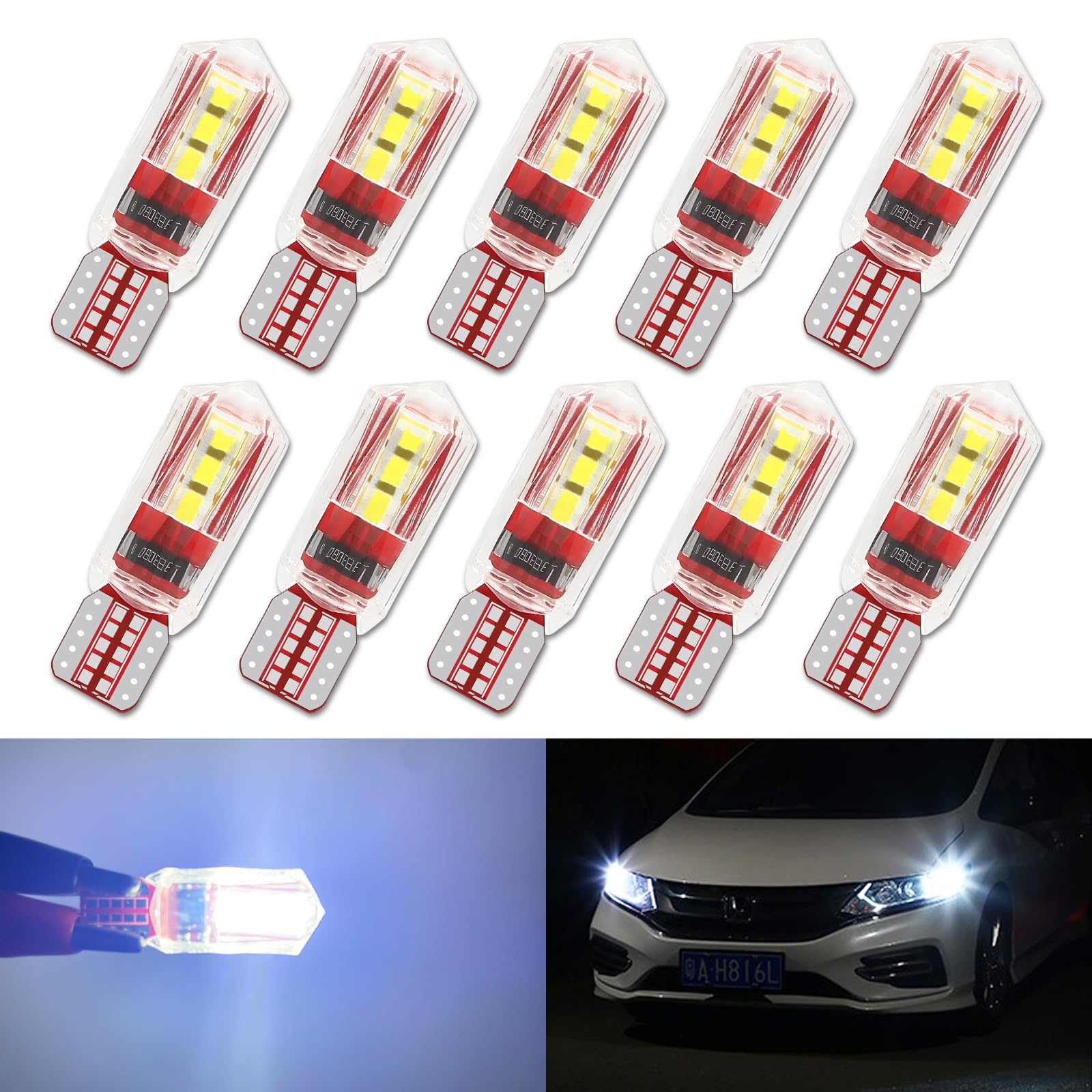 GZRUICAT10 LED Bulb Position Lamp Number Light Room Lamp Explosive Light Non-Polar High Brightness 3030 Element SMD 6 Series License Lamp Clearan
GZRUICAT10 LED Bulb Position Lamp Number Light Room Lamp Explosive Light Non-Polar High Brightness 3030 Element SMD 6 Series License Lamp Clearan