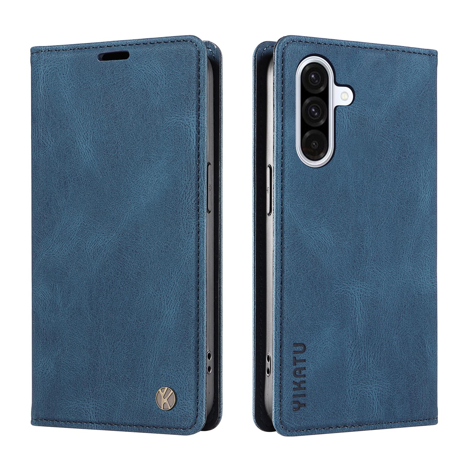 For Samsung Galaxy A56 5G Leather Cover YIKATU YK-004 Skin-Touch Wallet Phone Cases Blue
For Samsung Galaxy A56 5G Leather Cover YIKATU YK-004 Skin-Touch Wallet Phone Cases Blue