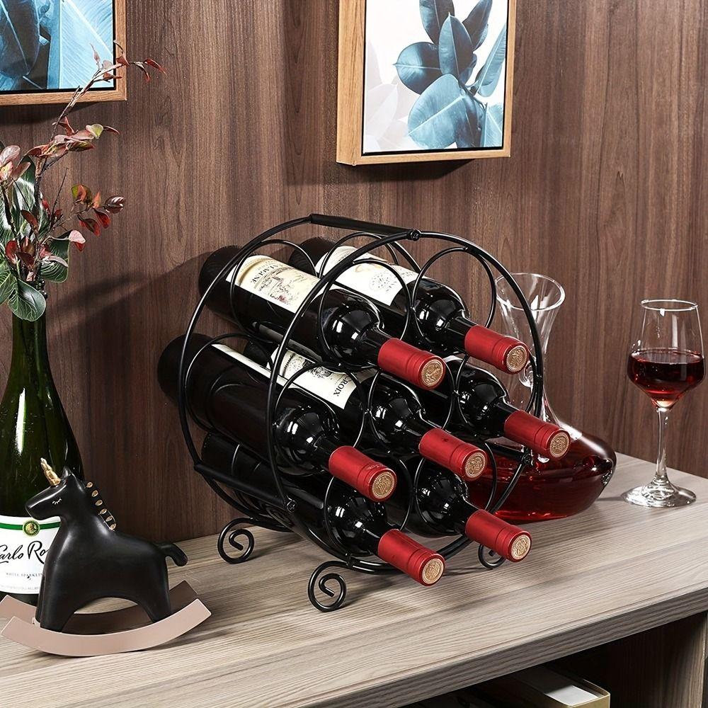 Metal Wine Bottle Holder 7 Bottles Wine Bottle Stand Creative Countertop Display Rack Bar
Metal Wine Bottle Holder 7 Bottles Wine Bottle Stand Creative Countertop Display Rack Bar