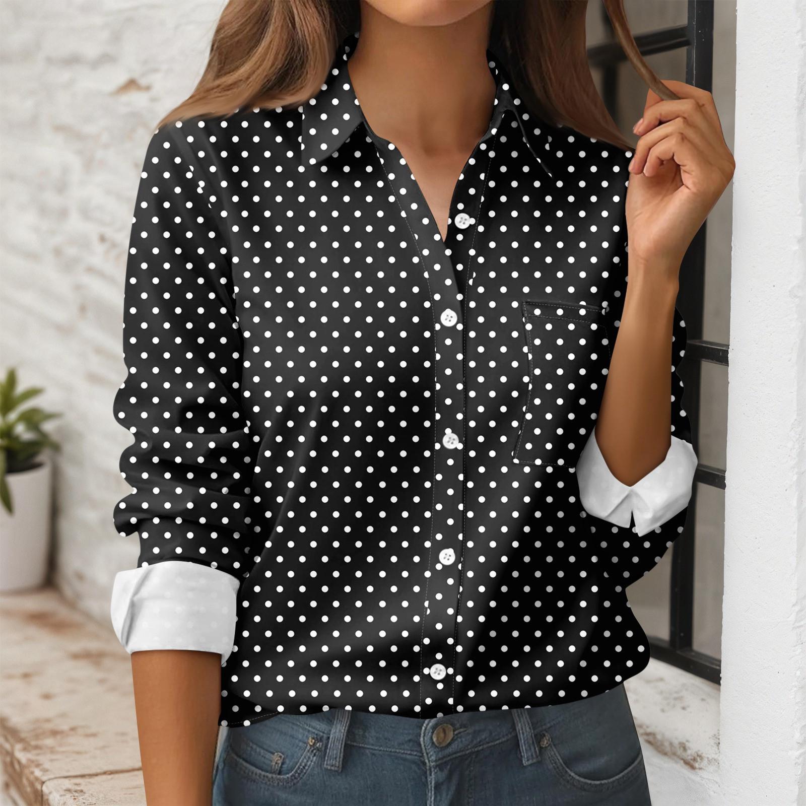 Women s Button Down Prints Shirt Long Sleeve Shirt Business Work Tops Casual With Pockets Jacket L чорний
Women s Button Down Prints Shirt Long Sleeve Shirt Business Work Tops Casual With Pockets Jacket L чорний