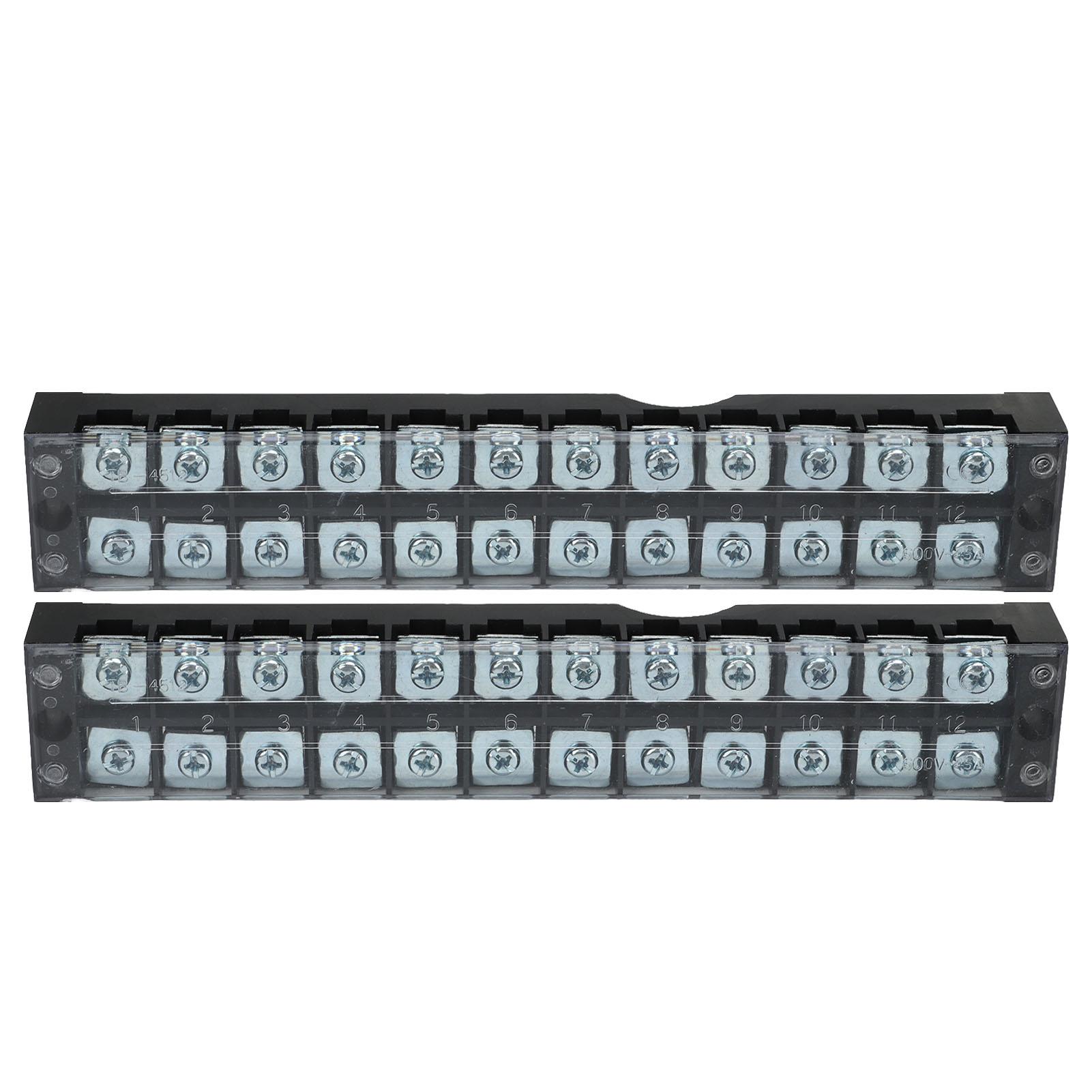 2 Pcs Terminal Strip Block 45A 600V Large Current Easy Wiring Ground Circuit Terminal Block 12
2 Pcs Terminal Strip Block 45A 600V Large Current Easy Wiring Ground Circuit Terminal Block 12
