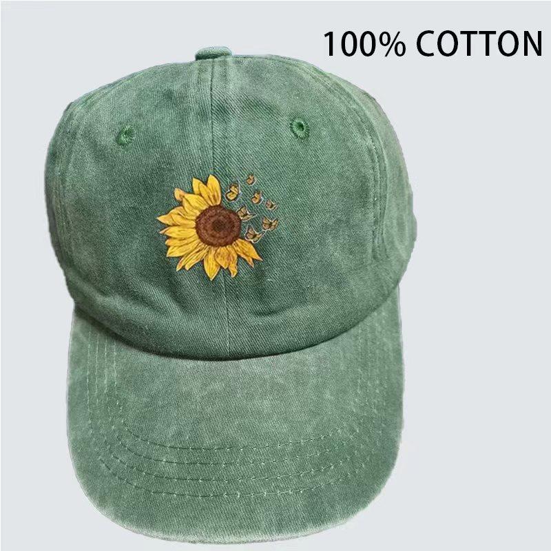 Unisex s and Women s universal sun-protective washable baseball cap, with sunflower and butterfly patterns Adjustable
Unisex s and Women s universal sun-protective washable baseball cap, with sunflower and butterfly patterns Adjustable