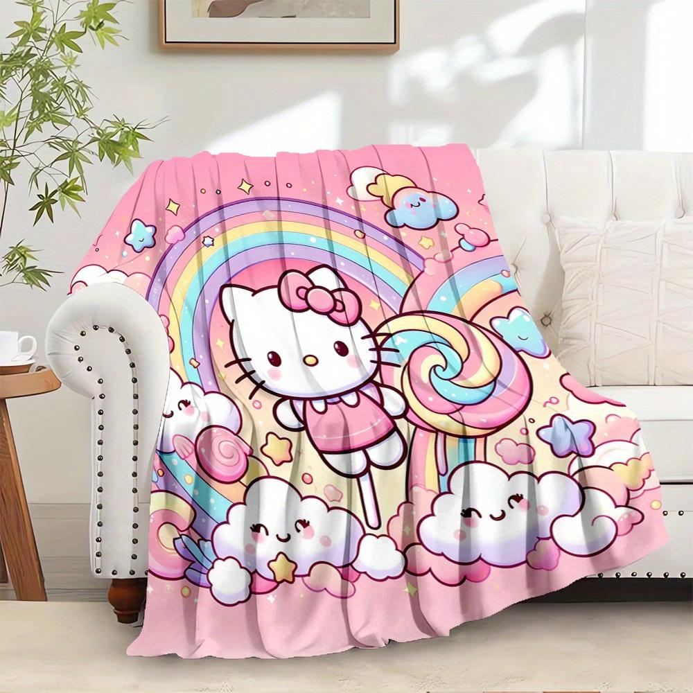 For Hello Kitty, Rainbow, CloudsAnime-Themed Flannel Blanket, Glam Style, Digital Print, All-Season Comfort, Tear-Resistant, Knitted Craftsm 130x150cm
For Hello Kitty, Rainbow, CloudsAnime-Themed Flannel Blanket, Glam Style, Digital Print, All-Season Comfort, Tear-Resistant, Knitted Craftsm 130x150cm