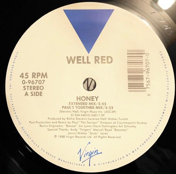 12inch Record WELL RED - Honey / Love Gone Crazy 096707 Virgin Records 1988 US Dance & Electronica Used
12inch Record WELL RED - Honey / Love Gone Crazy 096707 Virgin Records 1988 US Dance & Electronica Used