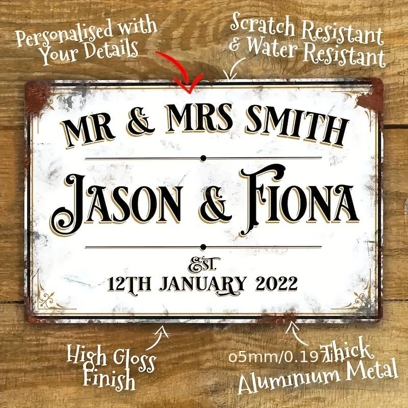 Customizable x Inch Iron Sign Personalized Wedding Bar Kitchen Coffee Decor with Name Options Ideal for Home Office 20x30cm(7.8x11.8inch)
Customizable x Inch Iron Sign Personalized Wedding Bar Kitchen Coffee Decor with Name Options Ideal for Home Office 20x30cm(7.8x11.8inch)