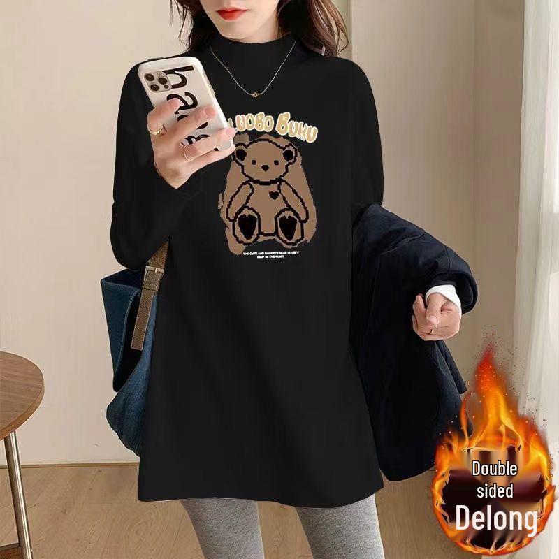 Plus-Size Korean Style Fleece-Lined Long-Sleeve Loose High-Neck Mid-Length Top for Women XL (115-130 jin)
Plus-Size Korean Style Fleece-Lined Long-Sleeve Loose High-Neck Mid-Length Top for Women XL (115-130 jin)