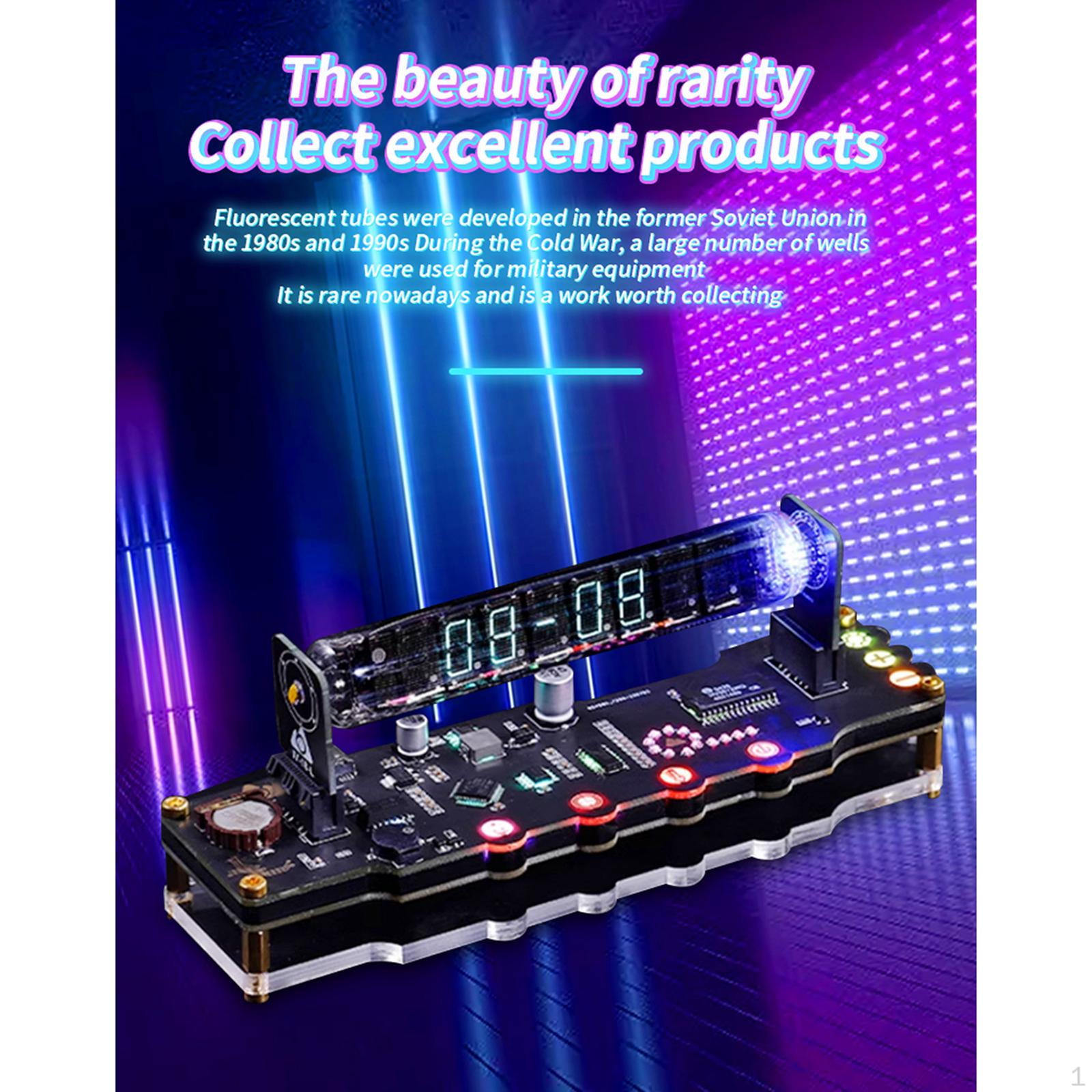 Имитация ламповых часов Nixie RGB с флуоресцентной подсветкой для игровой комнаты и офиса
Имитация ламповых часов Nixie RGB с флуоресцентной подсветкой для игровой комнаты и офиса