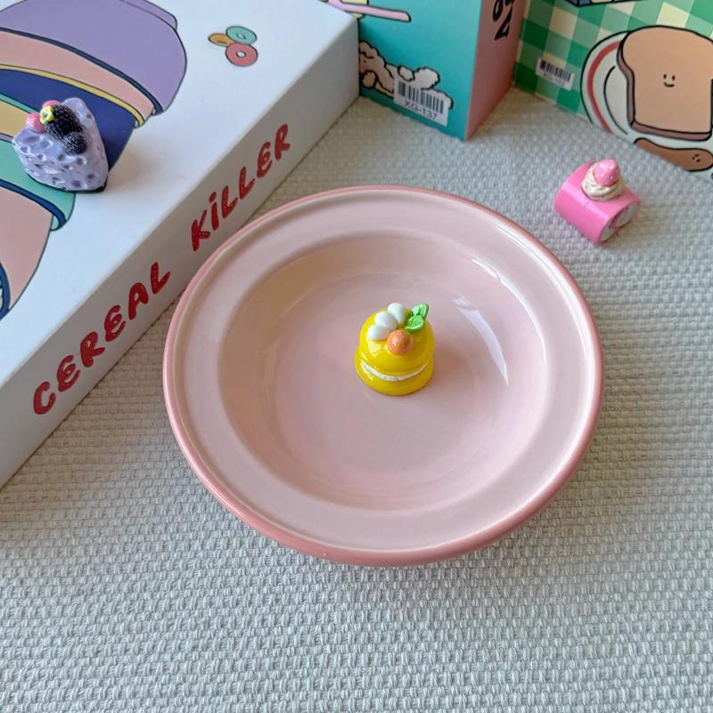 6.2 Inch Ceramic Plate Round Korean Style Ins Household Food Container Fruit Salad Dessert Breakfast Plates Kitchen Dishes Gifts розовый
6.2 Inch Ceramic Plate Round Korean Style Ins Household Food Container Fruit Salad Dessert Breakfast Plates Kitchen Dishes Gifts розовый