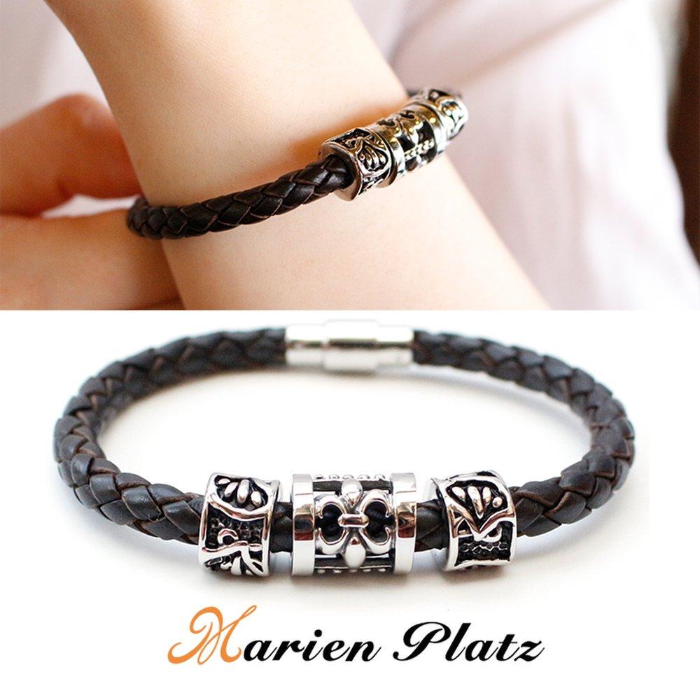 Veroa Bracelet (316L Steel, Natural Leather) Total length 21cm (wearable up to 19cm wrist)
Veroa Bracelet (316L Steel, Natural Leather) Total length 21cm (wearable up to 19cm wrist)