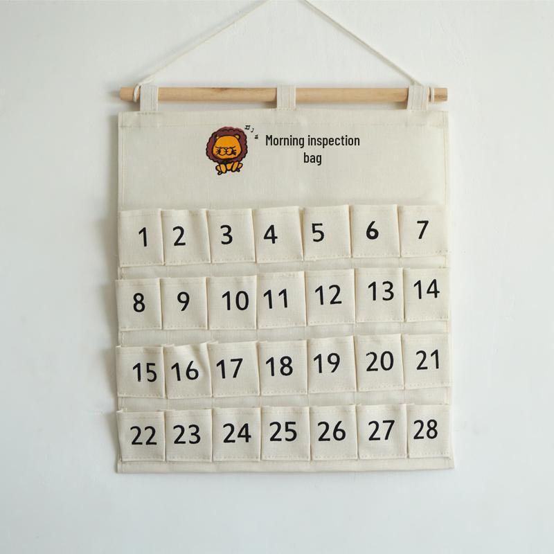 Wall-Mounted Eco-Friendly Cotton Linen Morning Check Card Pocket Bag Includes hooks
Wall-Mounted Eco-Friendly Cotton Linen Morning Check Card Pocket Bag Includes hooks
