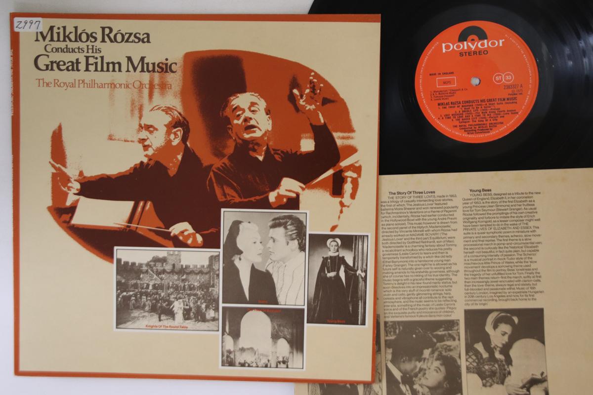 LP Record MIKLOS ROZSA - Miklos Rozsa Conducts His Great Fil 2383327 POLYDOR 1975 UK Soundtracks & Musicals Used
LP Record MIKLOS ROZSA - Miklos Rozsa Conducts His Great Fil 2383327 POLYDOR 1975 UK Soundtracks & Musicals Used