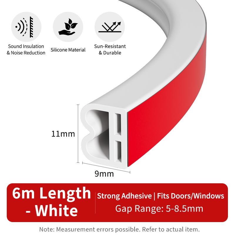 Hot-Selling 6m/Roll Household Door & Window Sealing Strips, Self-Adhesive, Wear-Resistant, Anti-Collision, Soundproof 6M
Hot-Selling 6m/Roll Household Door & Window Sealing Strips, Self-Adhesive, Wear-Resistant, Anti-Collision, Soundproof 6M