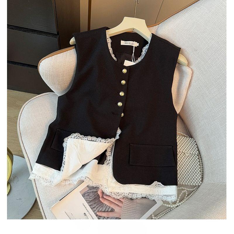 Women Lace Patchwork Vest Korean O Neck Casual Sleeveless Jackets Female Loose Waistcoat Vintage Chic Tops Women Clothing 2XL бежевий
Women Lace Patchwork Vest Korean O Neck Casual Sleeveless Jackets Female Loose Waistcoat Vintage Chic Tops Women Clothing 2XL бежевий