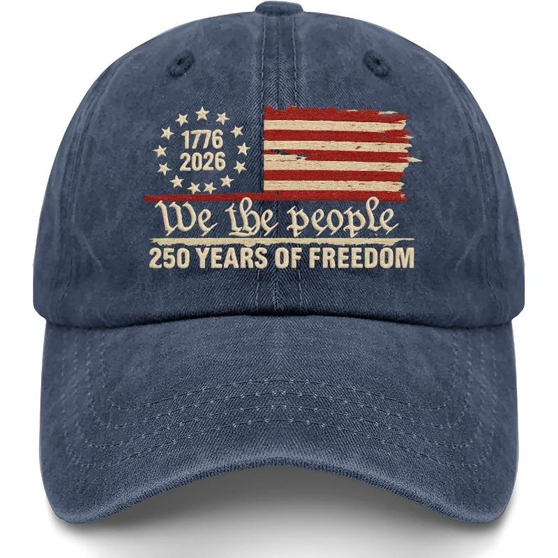 1pc Retro Washed Printted U.S. 250th Anniversary 250 Years Freedoms 1776-2026 Baseball Hats,suitable for Daily Wear Parties Adjustable темно-синього кольору
1pc Retro Washed Printted U.S. 250th Anniversary 250 Years Freedoms 1776-2026 Baseball Hats,suitable for Daily Wear Parties Adjustable темно-синього кольору