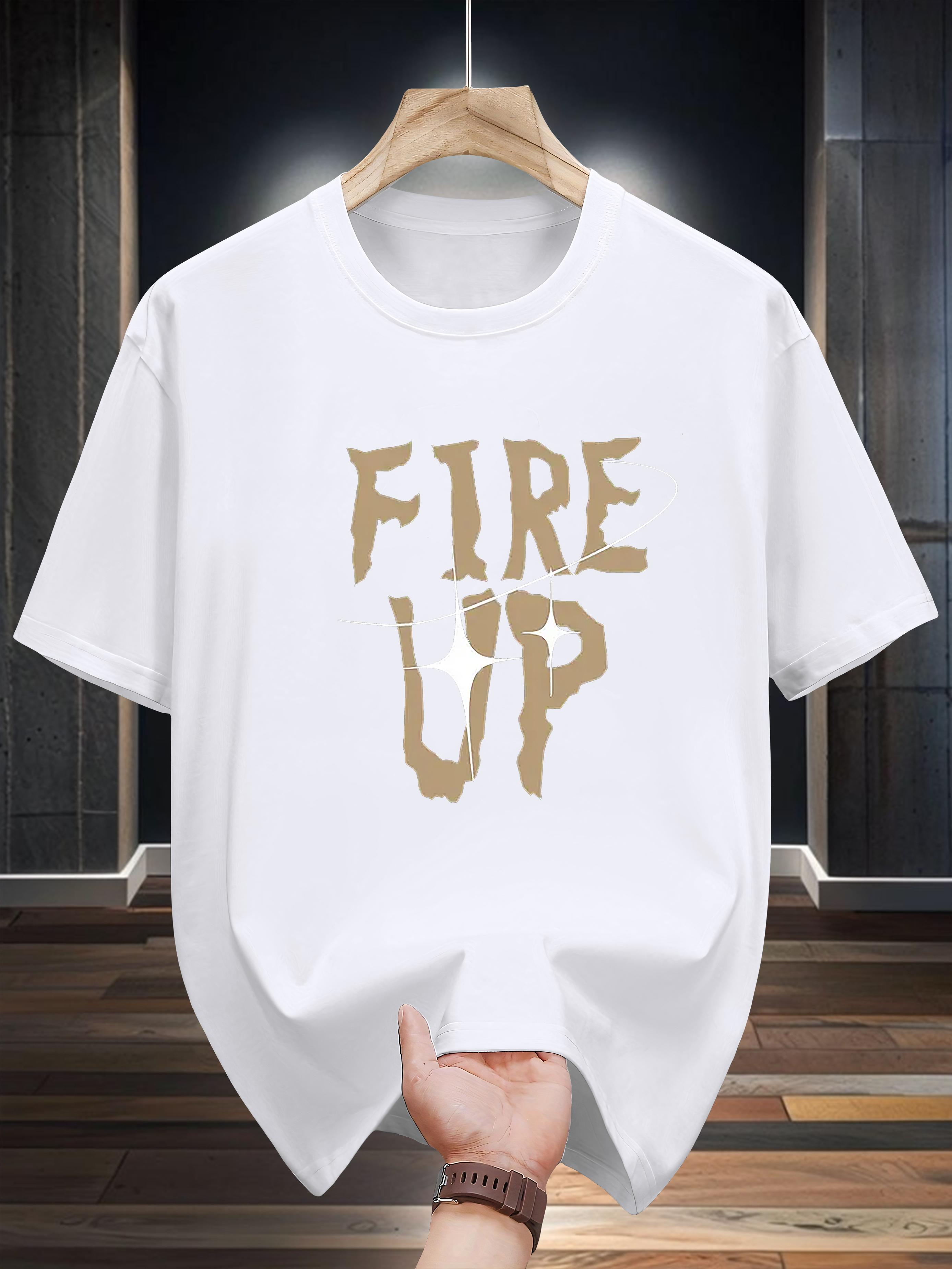 Niuwang Selection 200g 100% Cotton Short Sleeve T-shirt - Navy Blue Geometric Print with Bold Yellow FIRE UP Graphic XXXXL
Niuwang Selection 200g 100% Cotton Short Sleeve T-shirt - Navy Blue Geometric Print with Bold Yellow FIRE UP Graphic XXXXL