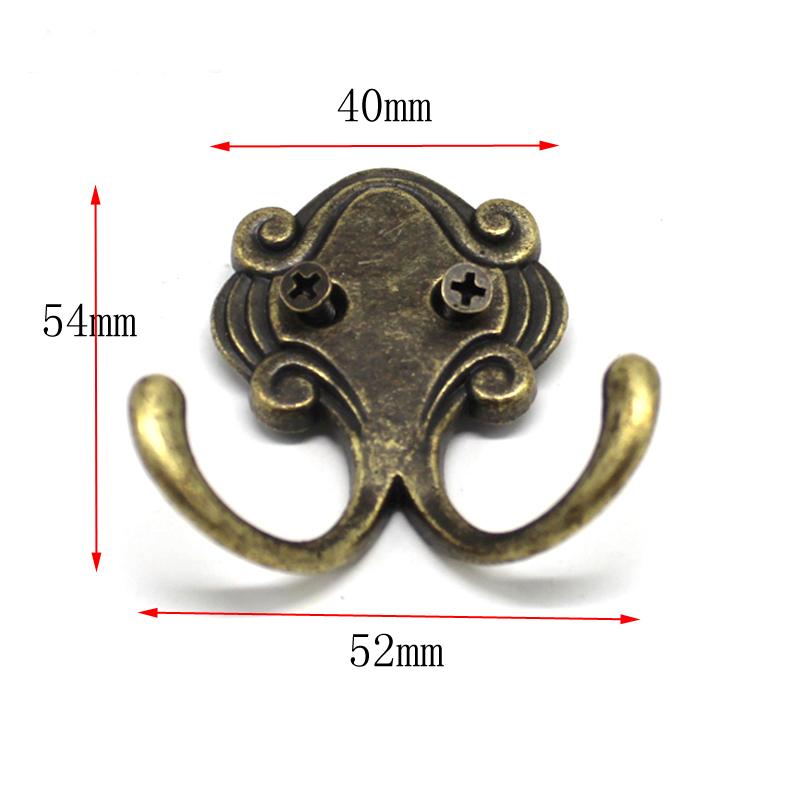 2Pcs Retro Zinc Alloy Double Prongs Clothes Coat Robe Purse Bag Hat Hook Hanger Antique Bronze 23mm*53mm*55mm
2Pcs Retro Zinc Alloy Double Prongs Clothes Coat Robe Purse Bag Hat Hook Hanger Antique Bronze 23mm*53mm*55mm