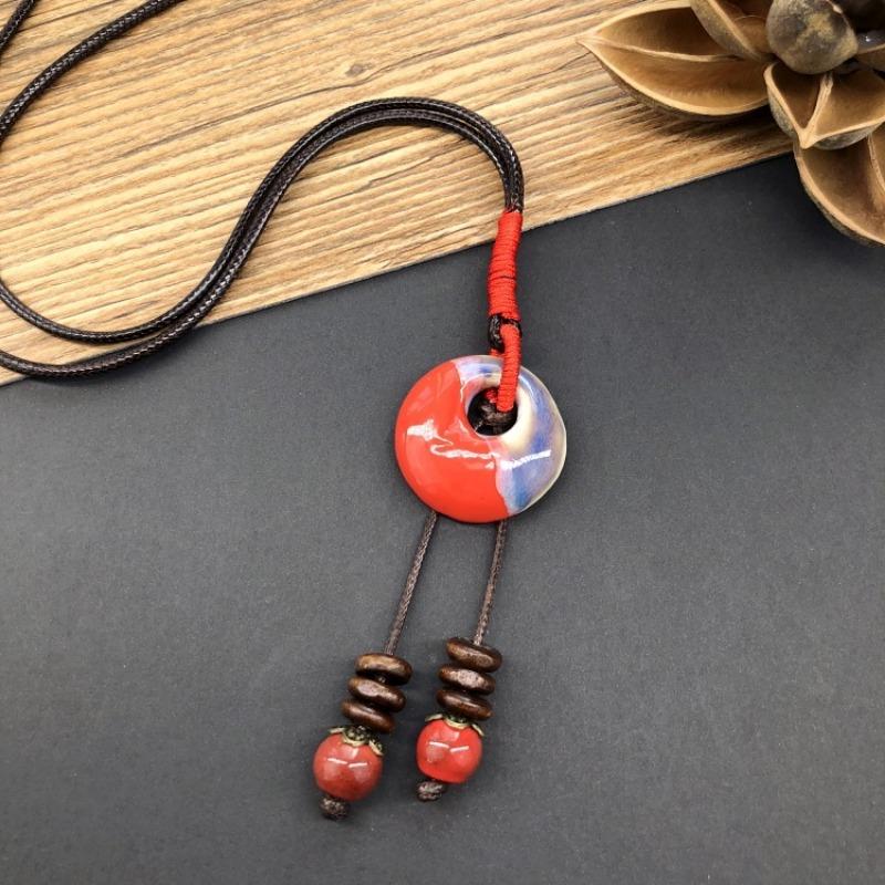 Ретро литературное хлопково-льняное керамическое ожерелье, женская универсальная длинная цепочка для свитера с бахромой, аксессуары-подвески
Ретро литературное хлопково-льняное керамическое ожерелье, женская универсальная длинная цепочка для свитера с бахромой, аксессуары-подвески