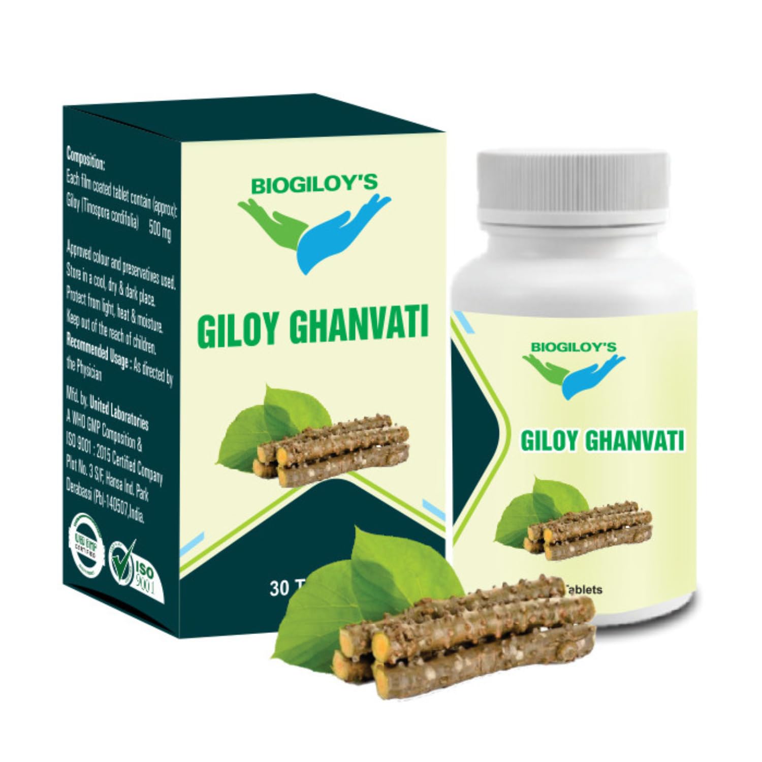 Biogiloy s Giloy Ghanvati Natural Immunity Booster | 30 Tablets 50gm 0.1lbs Each Pack Of 2
Biogiloy s Giloy Ghanvati Natural Immunity Booster | 30 Tablets 50gm 0.1lbs Each Pack Of 2