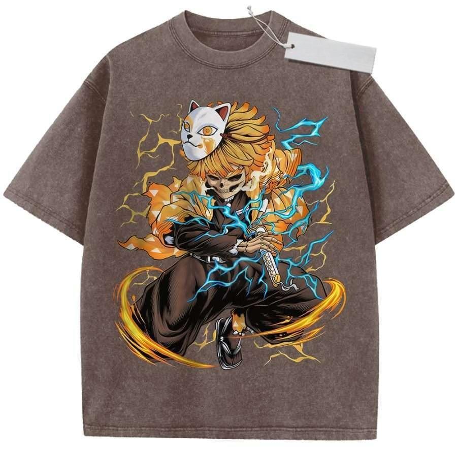 Unisex Washed Black Vintage Tshirt Demon Slayer Kamado Tanjiro Mask Thunder Highquality Fabric for Home Leisure Travel M
Unisex Washed Black Vintage Tshirt Demon Slayer Kamado Tanjiro Mask Thunder Highquality Fabric for Home Leisure Travel M