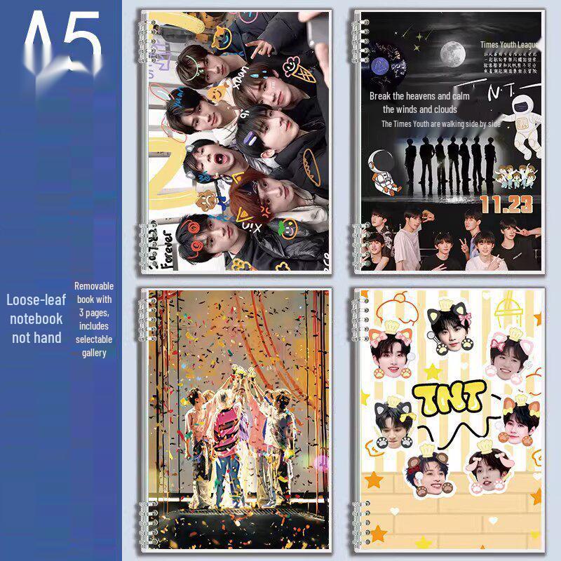 A5 Loose-leaf Diary Notebook - TNT Times Youth Group: Ma Jiaqi, Liu Yaowen, Yan Haoxiang, Zhang Zhenyuan Edition HB1432
A5 Loose-leaf Diary Notebook - TNT Times Youth Group: Ma Jiaqi, Liu Yaowen, Yan Haoxiang, Zhang Zhenyuan Edition HB1432