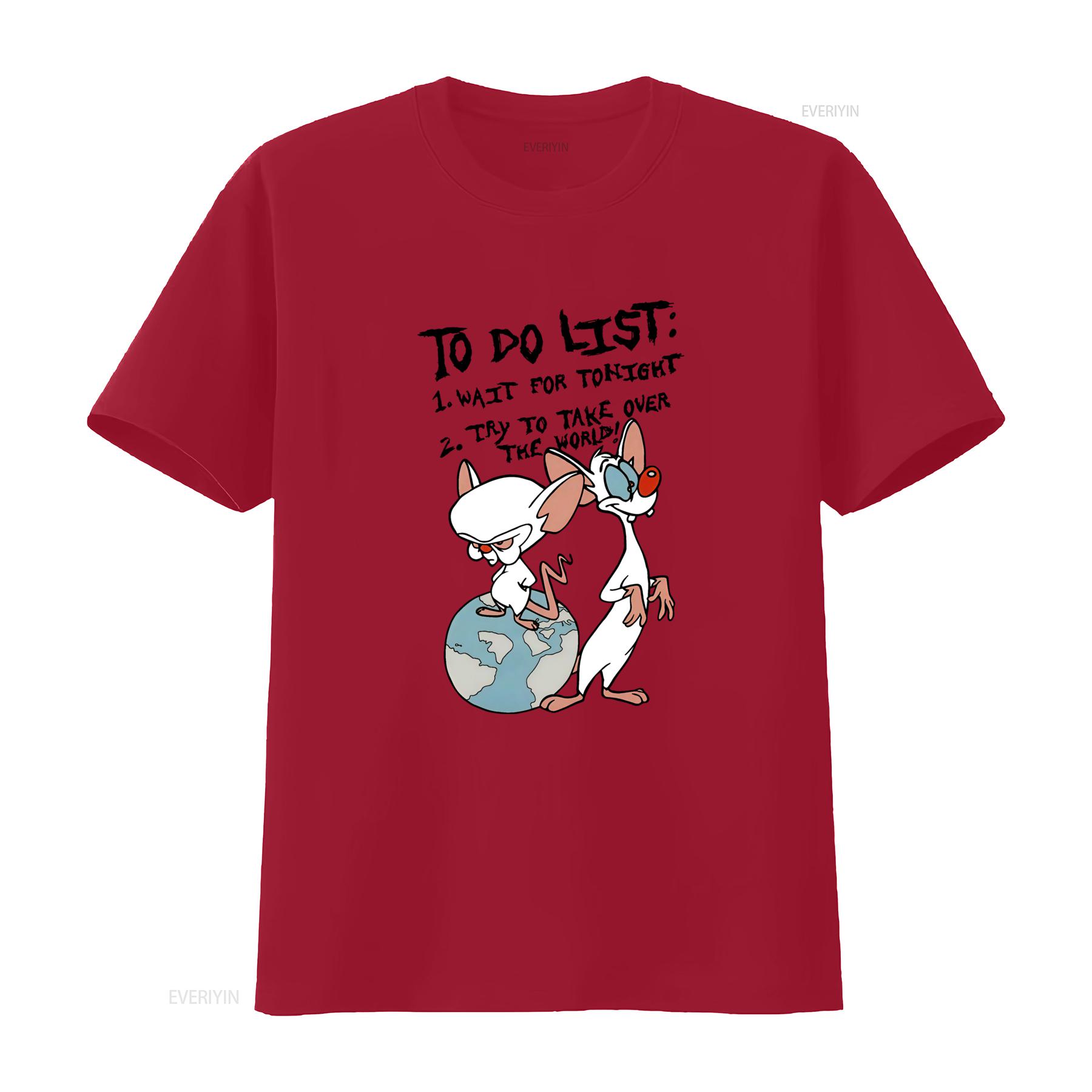 Pinky and the Brain To Do List T Shirt for Men Fun Cartoon Design Comfortable Fit Perfect Fans vintage Washed Stretched S
Pinky and the Brain To Do List T Shirt for Men Fun Cartoon Design Comfortable Fit Perfect Fans vintage Washed Stretched S