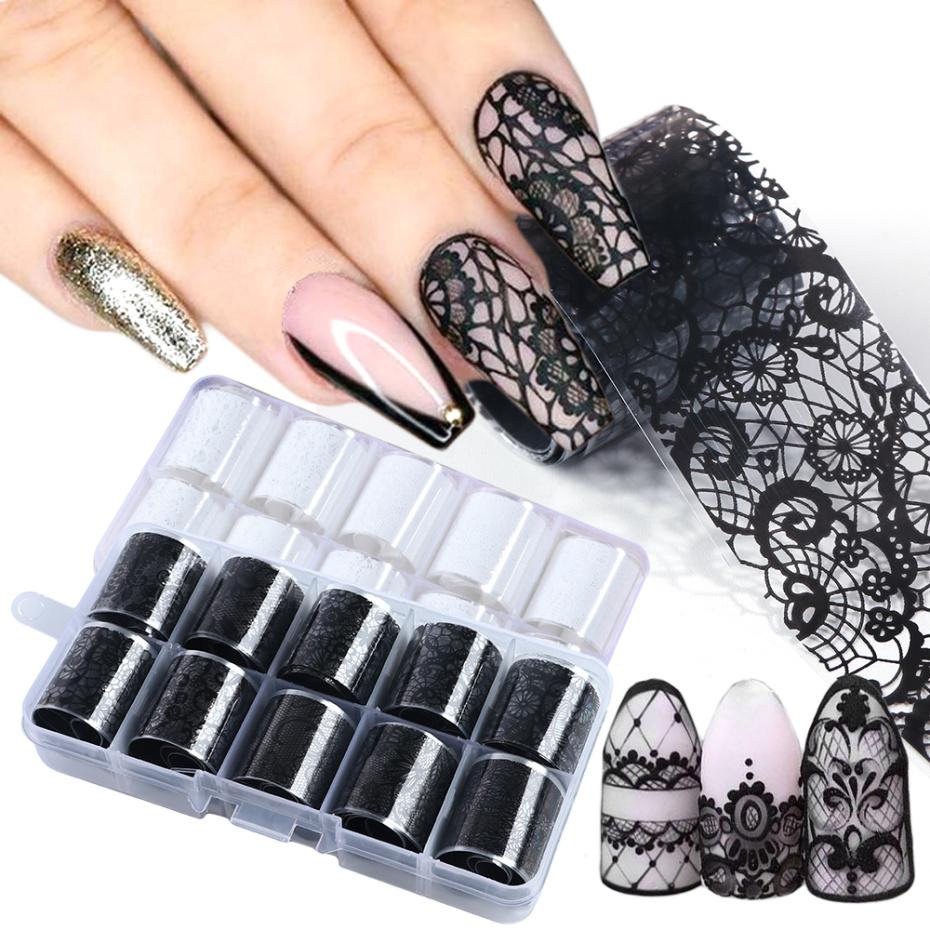 10 Рулон Nail Art Трансфер Фольга Наклейка Набор Черный Белый Кружево Цветок Клей Звездная бумага Маникюр Гель Обертывания Наклейки LA1017-1
10 Рулон Nail Art Трансфер Фольга Наклейка Набор Черный Белый Кружево Цветок Клей Звездная бумага Маникюр Гель Обертывания Наклейки LA1017-1
