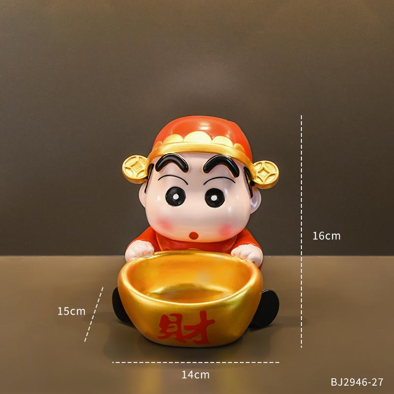 Miniso Cartoon Cute God of Wealth Crayon Shin Chan Tray Key Storage Home Living Room Porch Decoration Gift Creativity
Miniso Cartoon Cute God of Wealth Crayon Shin Chan Tray Key Storage Home Living Room Porch Decoration Gift Creativity