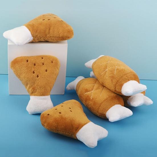Interactive Plush Dog Toy Chicken Leg Design Built-in Sound Bite Resistant Teeth Grinding Relieve Boredom Squeaky Dog Toy
Interactive Plush Dog Toy Chicken Leg Design Built-in Sound Bite Resistant Teeth Grinding Relieve Boredom Squeaky Dog Toy