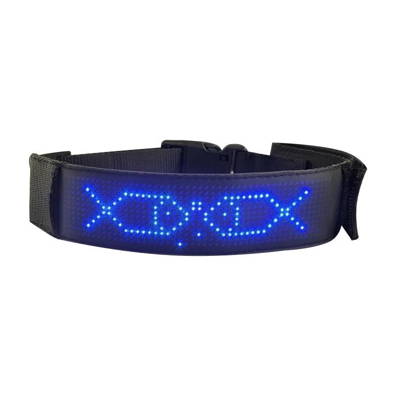 Multicolor Pet LED Dog Collars Programmable Multilingual Scrolling Customized Text Animations Rechargeable Glowing Pet Necklace Blue LED
Multicolor Pet LED Dog Collars Programmable Multilingual Scrolling Customized Text Animations Rechargeable Glowing Pet Necklace Blue LED