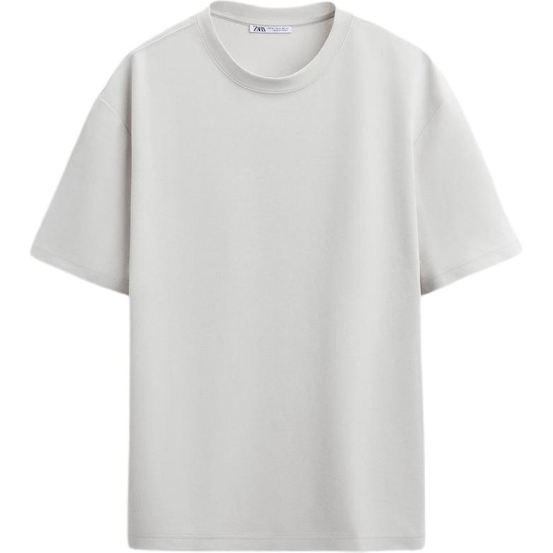 ZARA Boxy Fit Solid Color Casual Round Neck Short Sleeve T-Shirt Men Tops Pearl-Gray 5584441-804 S
ZARA Boxy Fit Solid Color Casual Round Neck Short Sleeve T-Shirt Men Tops Pearl-Gray 5584441-804 S