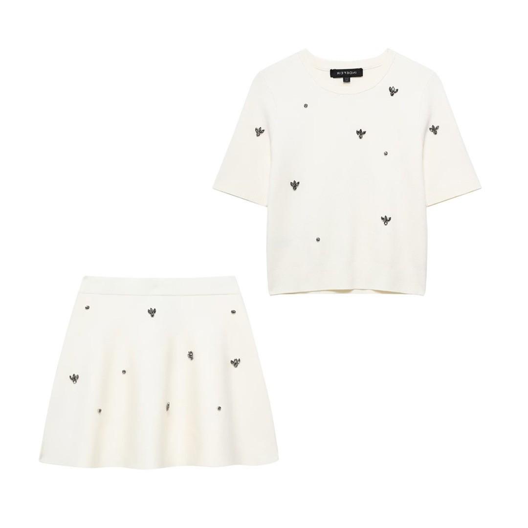 TAOP&ZA Women s Spring/Summer Elegant Round Neck Knitted Top and Half Skirt Set Small
TAOP&ZA Women s Spring/Summer Elegant Round Neck Knitted Top and Half Skirt Set Small