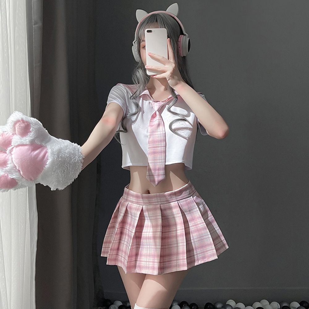 Cosplay Costume Plaid Skirt Sexy Apparel JK Uniform Suit Women Underwear Set Role Play Costume
Cosplay Costume Plaid Skirt Sexy Apparel JK Uniform Suit Women Underwear Set Role Play Costume