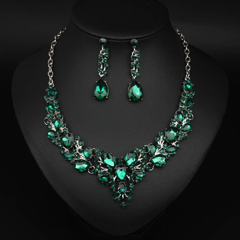 Necklace Suit Women s Crystal Banquet Formal Dress Accessories Necklace Green
Necklace Suit Women s Crystal Banquet Formal Dress Accessories Necklace Green