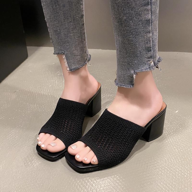 Women s Knitted Breathable Large Size High Heel Sandals Fashionable Slip-On Summer Shoes Rubber Sole Comfortable Slides 35 чёрный
Women s Knitted Breathable Large Size High Heel Sandals Fashionable Slip-On Summer Shoes Rubber Sole Comfortable Slides 35 чёрный
