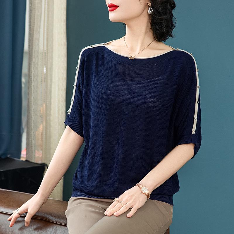 Mom s Mulberry Silk Short-Sleeved Knit Top for Middle-Aged & Elderly Women 4XL (135-150 lbs recommended) темно-синий
Mom s Mulberry Silk Short-Sleeved Knit Top for Middle-Aged & Elderly Women 4XL (135-150 lbs recommended) темно-синий