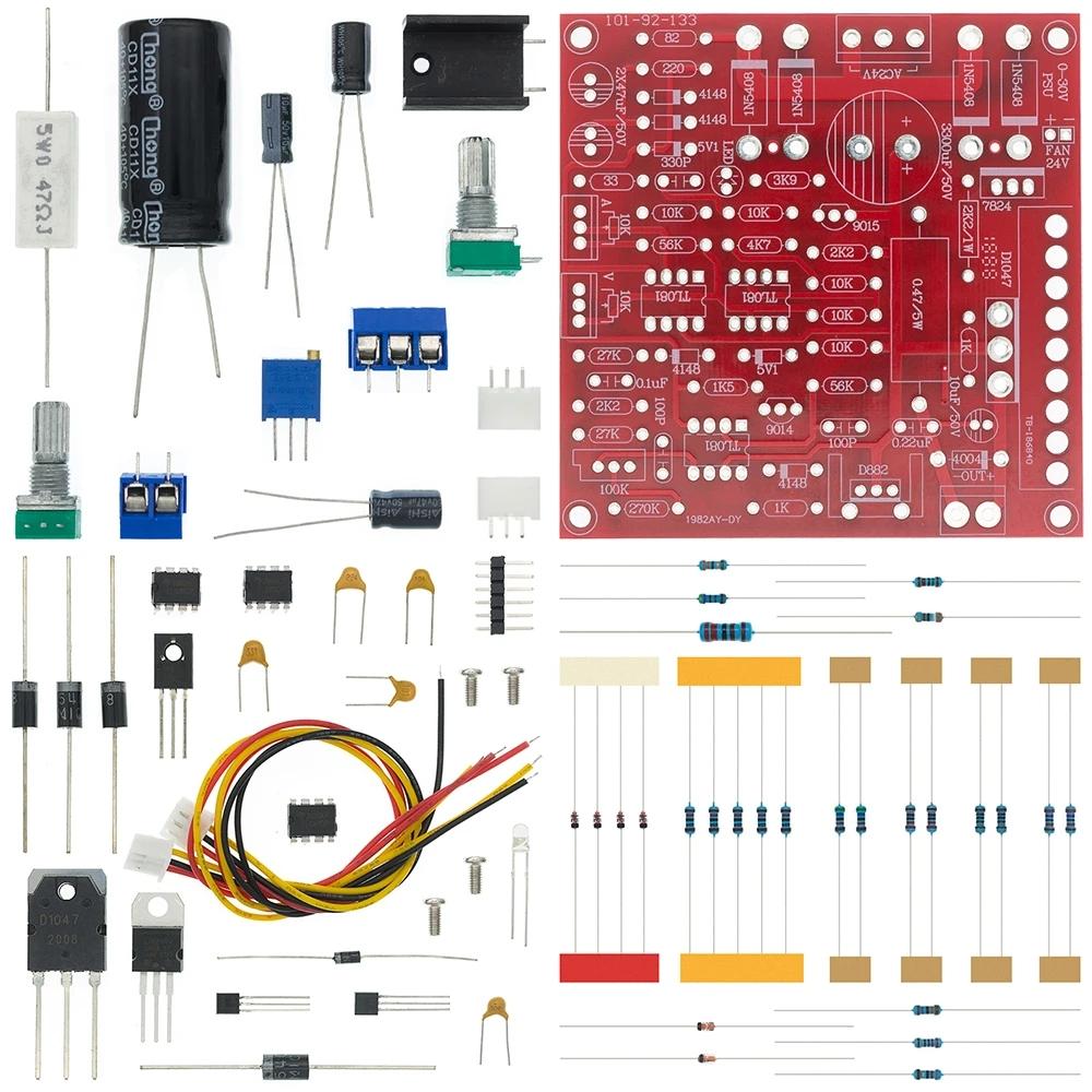 0-30V 2mA-3A DC Regulated Power Supply DIY Kit Continuously Adjustable Current Limiting Protection Voltage Regulator Set 
0-30V 2mA-3A DC Regulated Power Supply DIY Kit Continuously Adjustable Current Limiting Protection Voltage Regulator Set