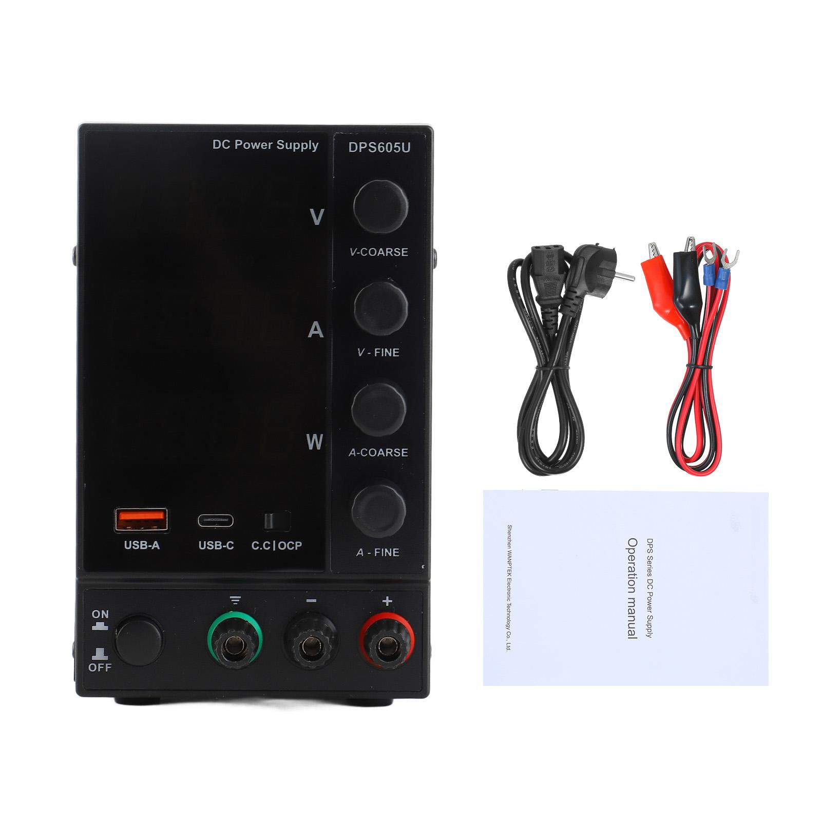 DPS605U 0-60V 0-5A 300W Switching DC Power Supply 4 Digits Display LED High Precise Adjustable Mini EU Plug чорний
DPS605U 0-60V 0-5A 300W Switching DC Power Supply 4 Digits Display LED High Precise Adjustable Mini EU Plug чорний