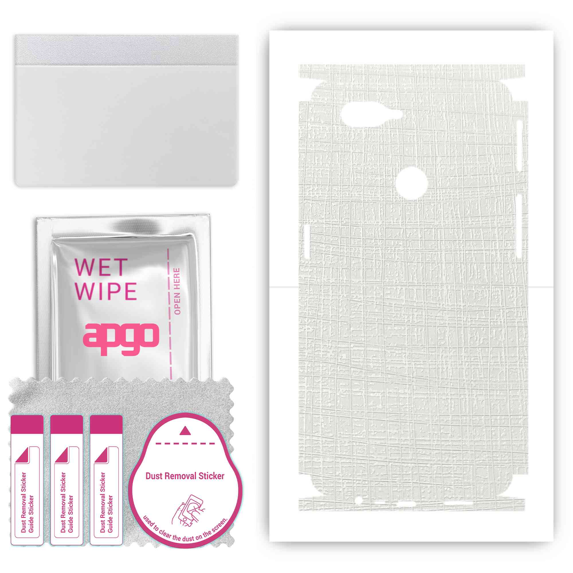 apgo Protective Skin Sticker for the back+sides compatible with Oppo A12, Full Wrap Film, Foil, Vinyl - Pattern White Fabric
apgo Protective Skin Sticker for the back+sides compatible with Oppo A12, Full Wrap Film, Foil, Vinyl - Pattern White Fabric