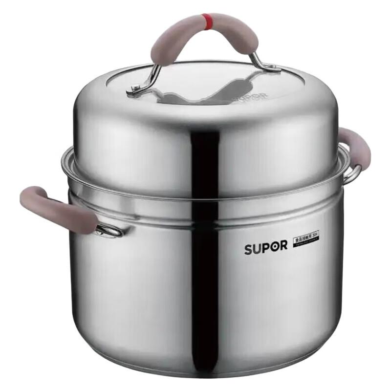 SUPOR Little Red Circle 304 Stainless Steel Steamer & Soup Pot
SUPOR Little Red Circle 304 Stainless Steel Steamer & Soup Pot