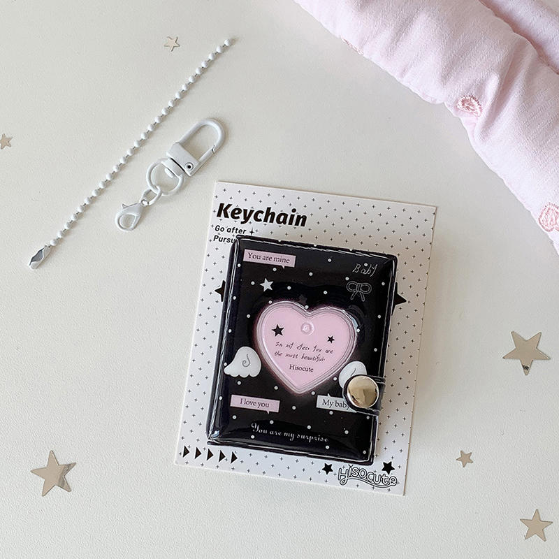 Korean Simple 2-Inch Heart Card Holder Cute Girls Idol Photos Album Fashion Bag Pendant Decoration Gifts For Kpop чорний
Korean Simple 2-Inch Heart Card Holder Cute Girls Idol Photos Album Fashion Bag Pendant Decoration Gifts For Kpop чорний
